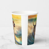 ビーグルビーチサーフィン絵画ズ 紙コップ (右)