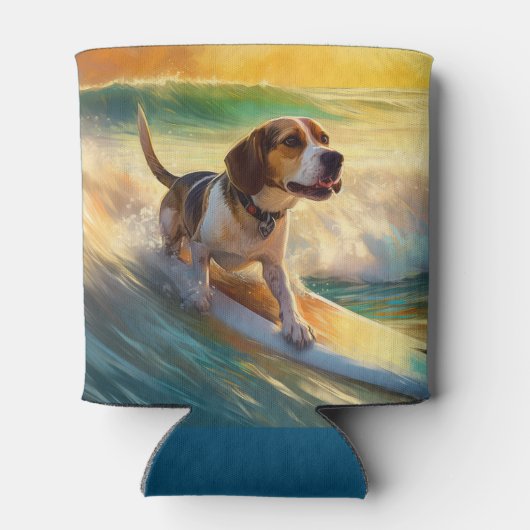 ビーグルビーチサーフィン絵画ズ 缶クーラー (裏面)