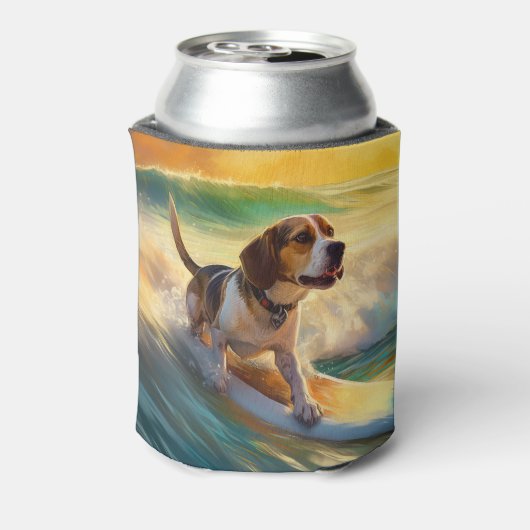 ビーグルビーチサーフィン絵画ズ 缶クーラー (缶裏面)