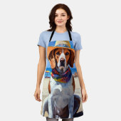 ビーグルビーチ、愛犬家のための夏の贈り物 エプロン (着用した状態)