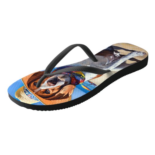 ビーグルビーチ、愛犬家のための夏の贈り物 ビーチサンダル (アングル)