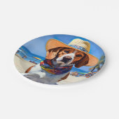 ビーグルビーチ、愛犬家のための夏の贈り物 ペーパープレート (アングル)