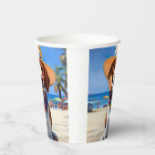 ビーグルビーチ、愛犬家のための夏の贈り物 紙コップ (右)