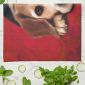 ビーグルファインアートドッグア絵画ートズ キッチンタオル (折り畳み)