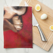 ビーグルファインアートドッグア絵画ートズ キッチンタオル (四つ折り)