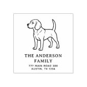 ビーグルファミリーネーム差出人住所 ラバースタンプ (インプリント)