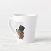 ビーグルフォーマル、ハウンドとハット カフェラテマグ (左アングル)