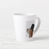 ビーグルフォーマル、ハウンドとハット カフェラテマグ (右アングル)