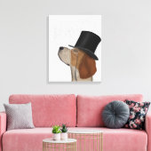 ビーグルフォーマル、ハウンドとハット キャンバスプリント (インサイチュ (リビング))