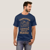 ビーグルフレンドとキャンプ Tシャツ (正面フル)