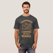 ビーグルフレンドとキャンプ Tシャツ (正面フル)