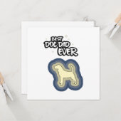 ビーグルブルー最高のドッグパパ私はあなたを愛する カード (正面/裏面インサイチュ)