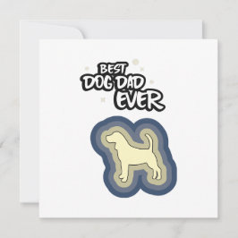 ビーグルブルー最高のドッグパパ私はあなたを愛する カード