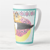 ビーグルプールパーティー カフェラテマグ (右アングル)