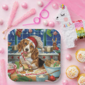 ビーグルホリデーベーキング:フェスティバルクリスマス ペーパープレート (パーティー)