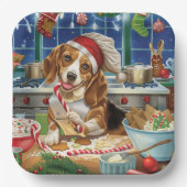 ビーグルホリデーベーキング:フェスティバルクリスマス ペーパープレート (正面)