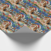 ビーグルホリデーベーキング:フェスティバルクリスマス ラッピングペーパー (角)