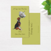 ビーグルホワイトローズパーソナライズされたギフトカードラベル (デスク)