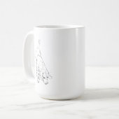 ビーグルマグ – 手描きのインクの犬のコーヒーマグ コーヒーマグカップ (正面左)