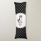 ビーグルママ(トリカラー3)犬かわいい犬ママ ボディピロー (正面縦)