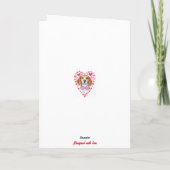 ビーグルマムヴァレンティーンズデイドッグラブかわいらしハート シーズンカード (裏面)