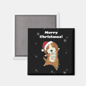 ビーグルメクリスマスウィンターアニマルドッグ マグネット (正面/裏面)