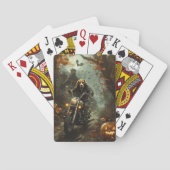 ビーグルライディングオートバイハロウィンホラー トランプ (裏面)