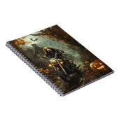 ビーグルライディングオートバイハロウィンホラー ノートブック (右側)