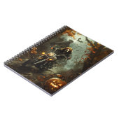 ビーグルライディングオートバイハロウィンホラー ノートブック (左側)