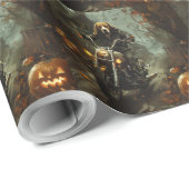 ビーグルライディングオートバイハロウィンホラー ラッピングペーパー (ロールコーナー)