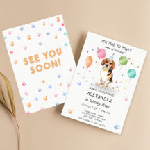 ビーグルレッツポーティードッグパピー誕生日ブルー