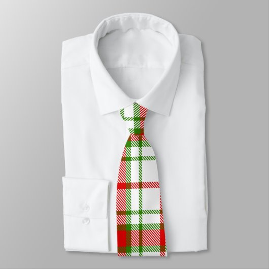 ビーグルレッド&グリーンプレイドホリデークリスマス ネクタイ (タイ)