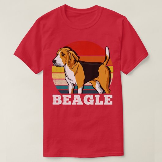 ビーグルレトロ Tシャツ (デザイン正面)