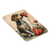 ビーグルヴィンテージバレンタインデー マグネット (右側)