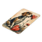 ビーグルヴィンテージバレンタインデー マグネット (左側)