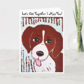 ビーグル一緒に行こう。あ恋しく思ああ！カード カード (正面)