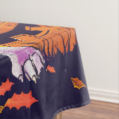 ビーグル不気味ハロウィーン魔女とカボチャ テーブルクロス (インサイチュ)