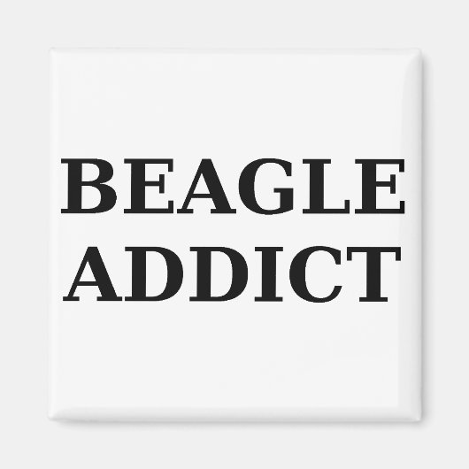 ビーグル中毒 マグネット (正面)