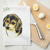 ビーグル伝統オブラブ キッチンタオル (四つ折り)
