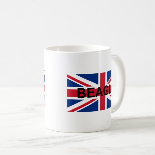 ビーグル名統一されたイギリス_キングダム国旗 コーヒーマグカップ (正面右)