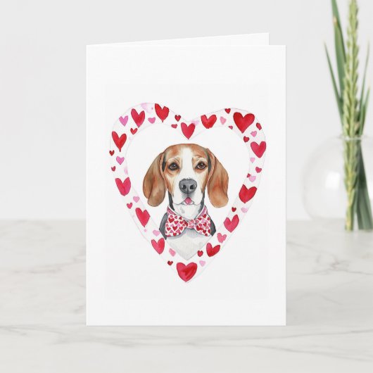 ビーグル君、あなたは私の心をカスタマイズしたバレンタインを手に入れたよ シーズンカード (正面)