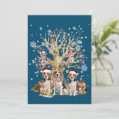 ビーグル好きのためのクリスマスツリーオーナメント 招待状 (スタンド正面)