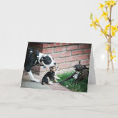 ビーグル子犬の味おいしい カード (黄色い花)