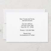 ビーグル引っ越しました新しいアドレスかわいい犬の移動 案内状 (裏面)