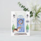 ビーグル引っ越し案内はがき ポストカード (スタンド正面)