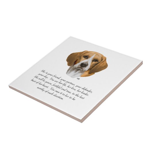 ビーグル形見 タイル (側面)