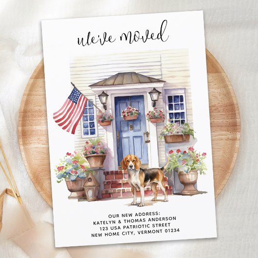 ビーグル愛国パーソナライズされた愛犬の動き 案内状