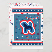 ビーグル愛国花火7月4日BBQパーティー 招待状 (正面/裏面)