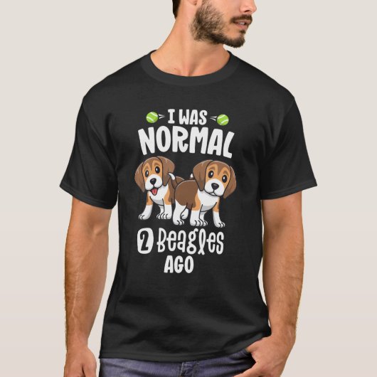 ビーグル愛好家のためのギフト犬ママ私は通常だった2 Bea Tシャツ (正面)