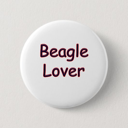 ビーグル愛好家 缶バッジ (正面)